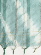 Sangria Women Sea Green Ethnic Motifs Sequinned Liva Kurta with Trousers & With Dupatta | Grocsy