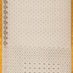 Exclusive Collection 100% Pure Cotton Off White Brown Saree With Printed Work | Grocsy