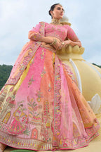 Monjolika Fashion Designer Silk Multi Color Bridal Wear Khatli Work Readymade Lehenga Choli | Grocsy