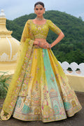 Monjolika Fashion Designer Silk Multi Color Bridal Wear Khatli Work Readymade Lehenga Choli | Grocsy