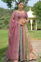 Monjolika Fashion Designer Silk Multi Color Bridal Wear Khatli Work Readymade Lehenga Choli | Grocsy