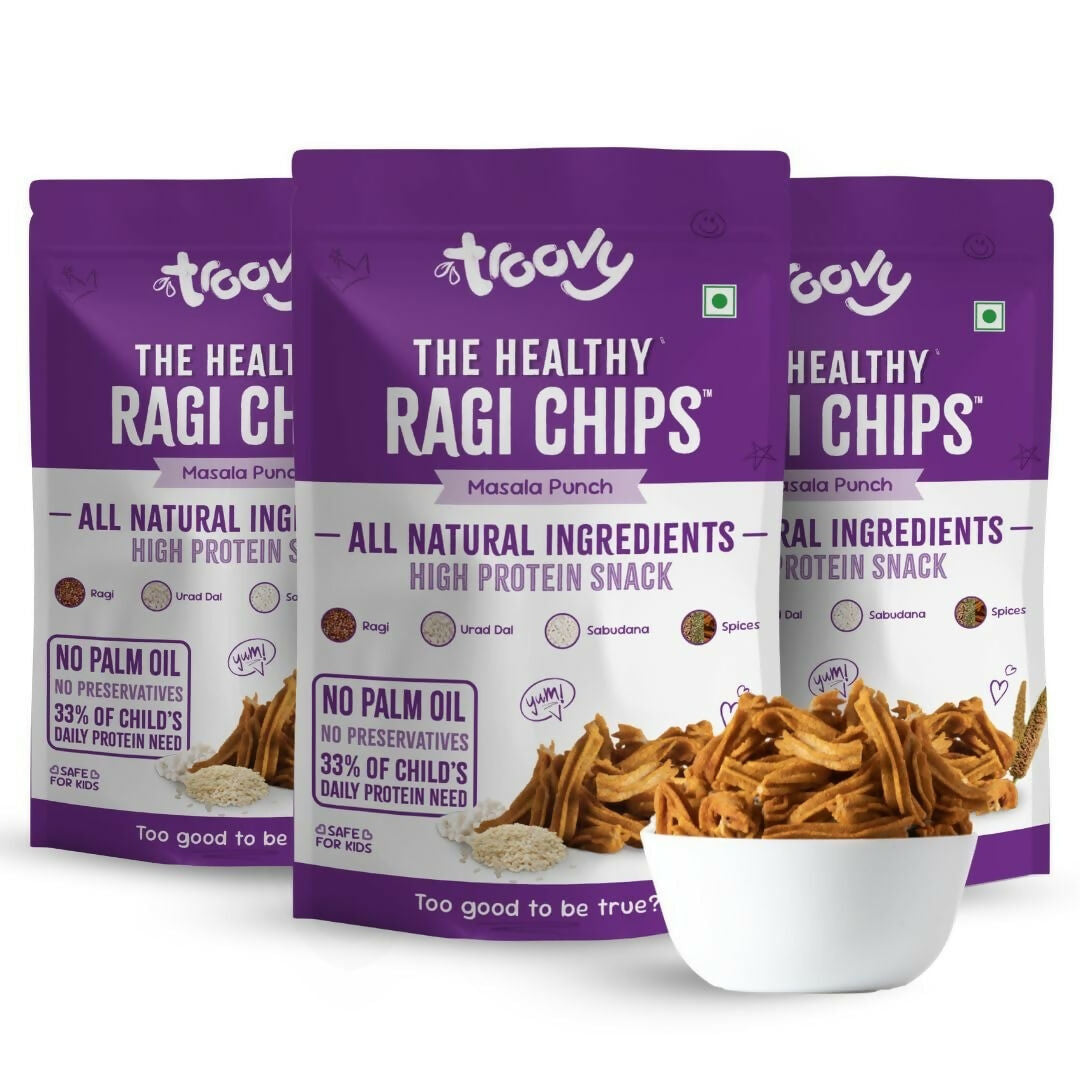 Troovy Healthy Masala Ragi Chips Tasty & High Protein Snacks | Grocsy