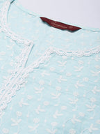 Sangria Women Ethnic Motifs Embroidered Kurta | Grocsy