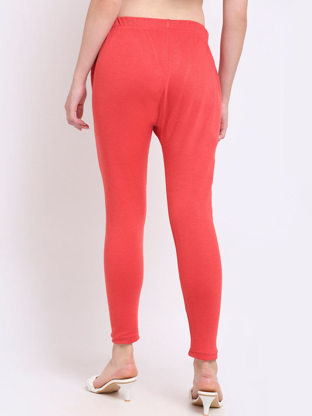 TAG 7 Pack Of 2 Women Peach & Red Wool Leggings | Grocsy
