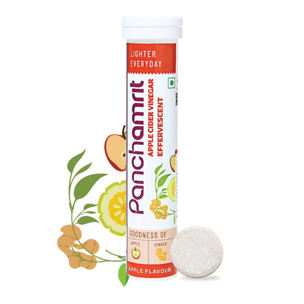 Panchamrit Apple Cider Vinegar Effervescent Tablets-Apple Flavor | Grocsy