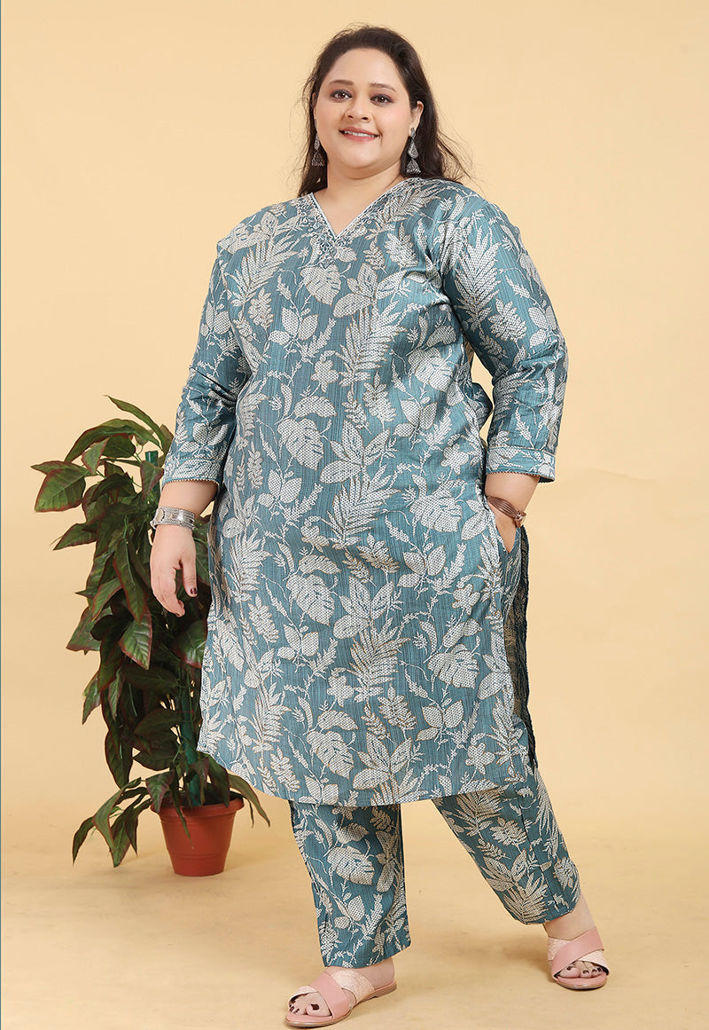 Monjolika Fashion Grey Premium Lichi Viscose Hand Work Classic Salwar Suit | Grocsy