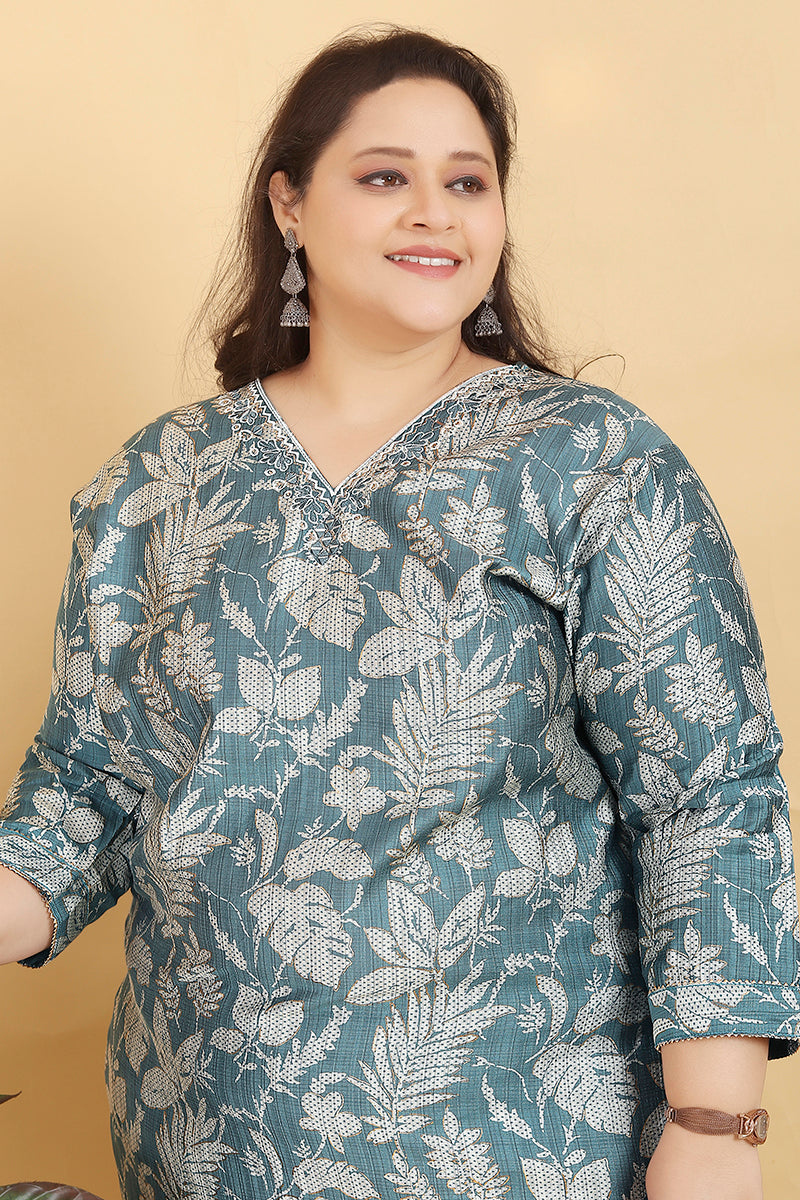Monjolika Fashion Grey Premium Lichi Viscose Hand Work Classic Salwar Suit | Grocsy