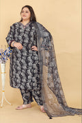 Monjolika Fashion Black Lichi Viscose Hand Work Classic Salwar Suit | Grocsy
