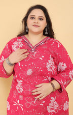 Monjolika Fashion Pink Premium Rayon Hand Work Classic Salwar Suit | Grocsy