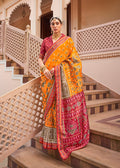 Monjolika Fashion Printed Silk Amber Classic Saree | Grocsy