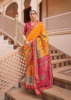 Monjolika Fashion Printed Silk Amber Classic Saree | Grocsy