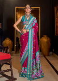 Monjolika Fashion Rani Pink Color Patola Printed Silk Designer Saree | Grocsy