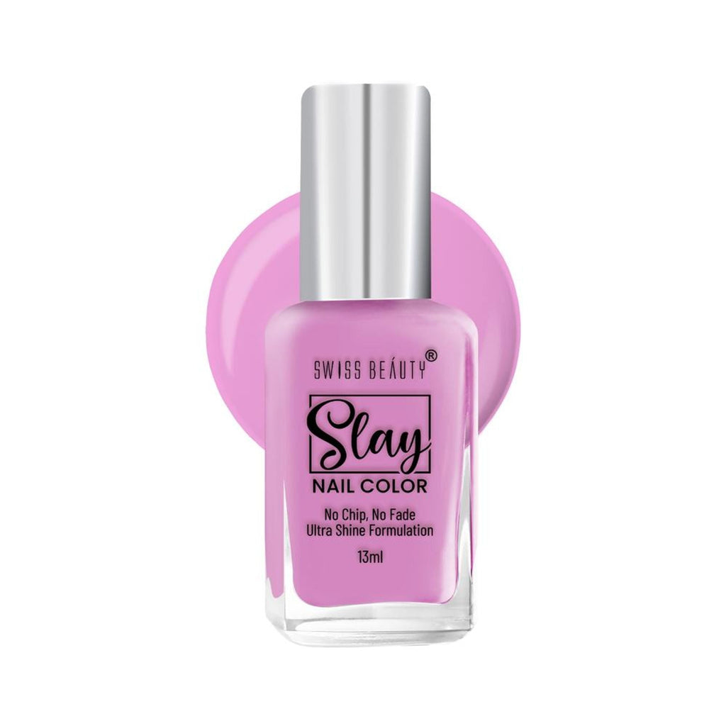 Swiss Beauty Slay Nail Color Ultra Shine Formulation - 01 Rush Pink | Grocsy