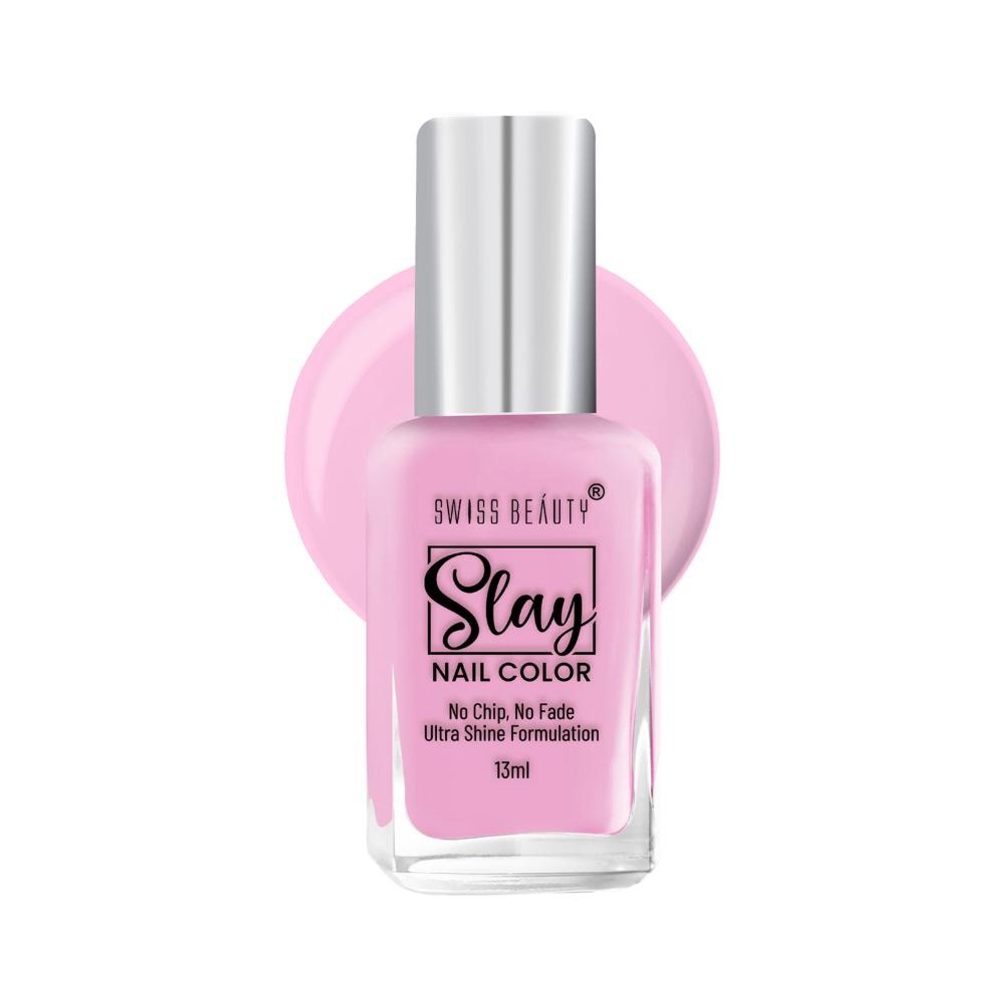 Swiss Beauty Slay Nail Color Ultra Shine Formulation - 03 Dreamy Pink | Grocsy