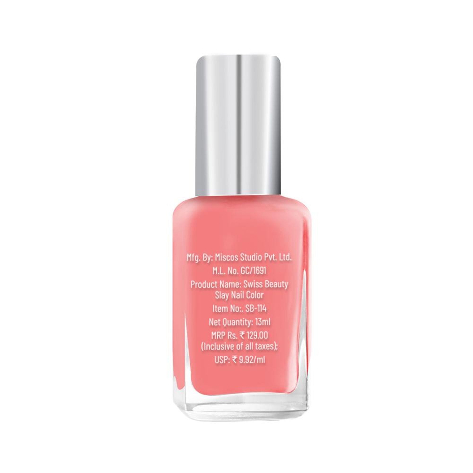 Swiss Beauty Slay Nail Color Ultra Shine Formulation - 05 Sunset | Grocsy