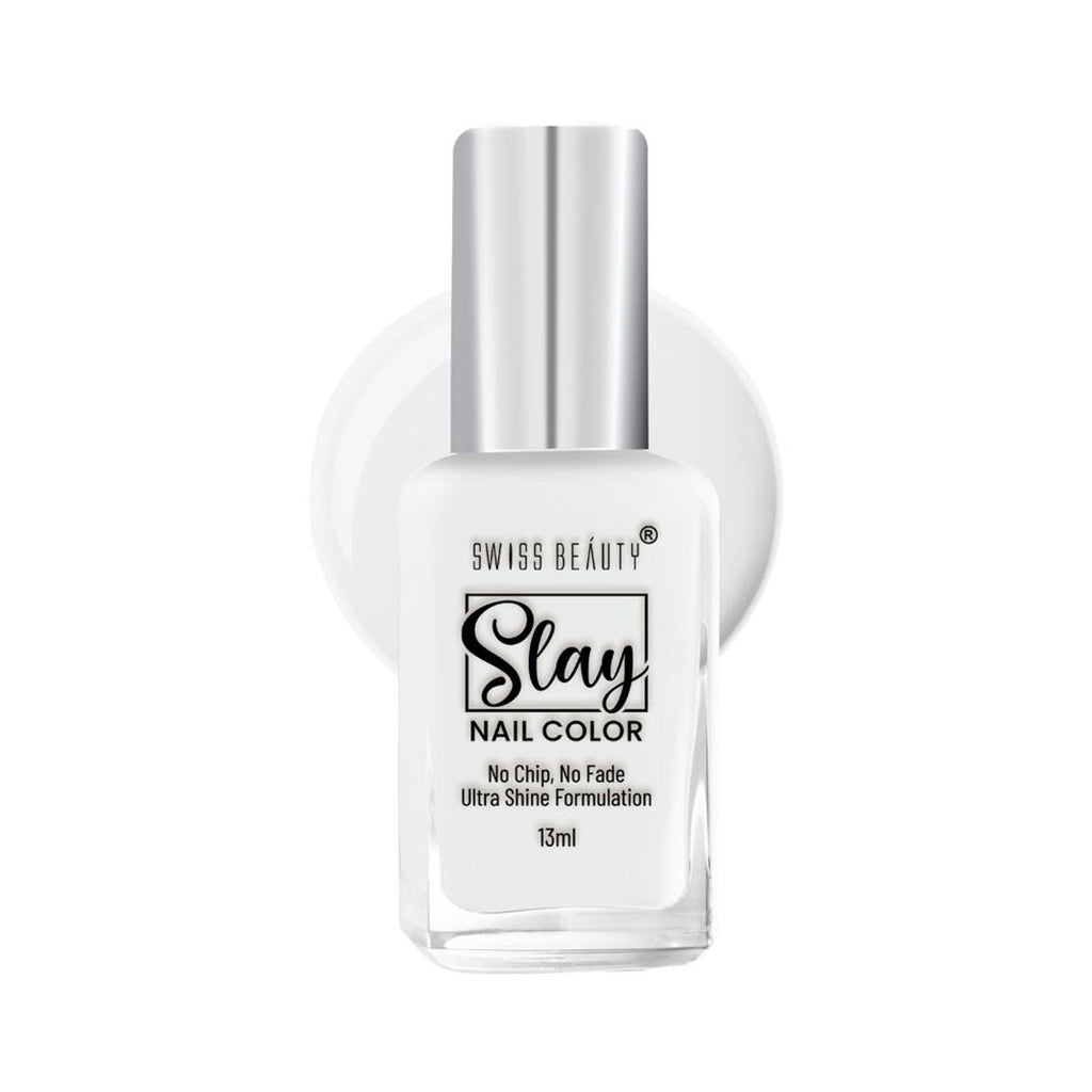Swiss Beauty Slay Nail Color Ultra Shine Formulation - 07 Creamy Nude | Grocsy