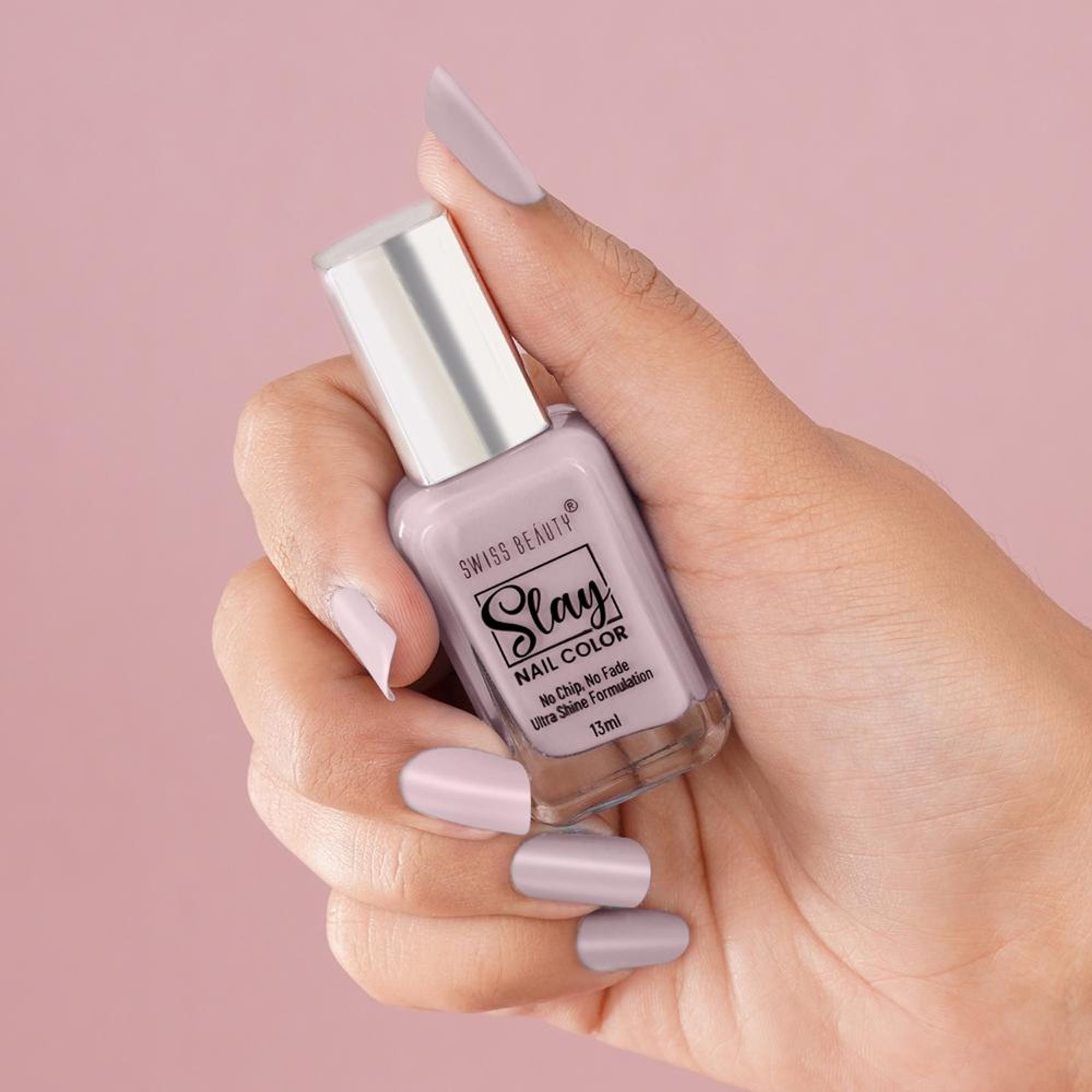 Swiss Beauty Slay Nail Color Ultra Shine Formulation - 09 French Pink | Grocsy