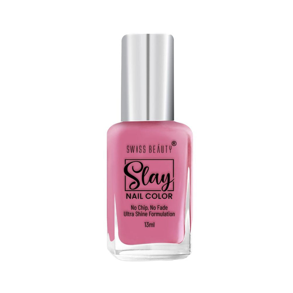 Swiss Beauty Slay Nail Color Ultra Shine Formulation - 13 Perfect Pink | Grocsy