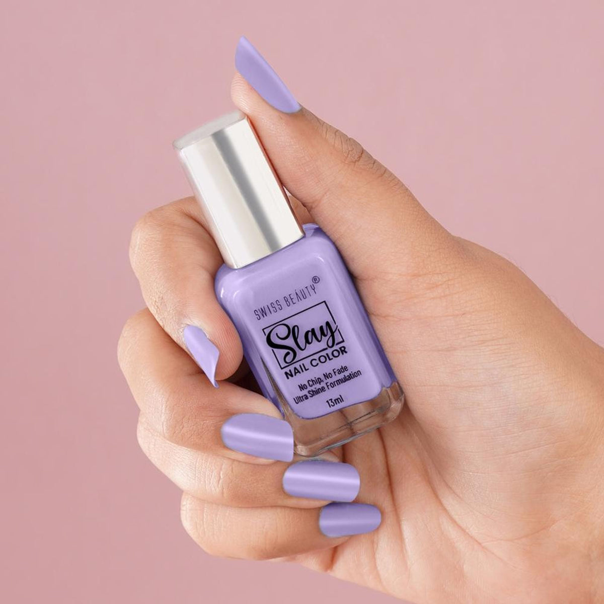 Swiss Beauty Slay Nail Color Ultra Shine Formulation - 16 Lavender | Grocsy