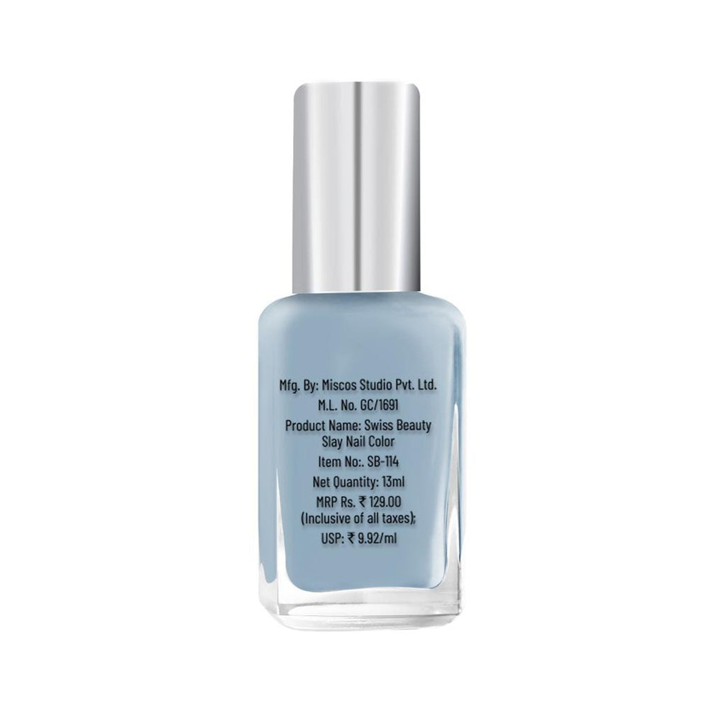 Swiss Beauty Slay Nail Color Ultra Shine Formulation - 17 Sea Bed | Grocsy