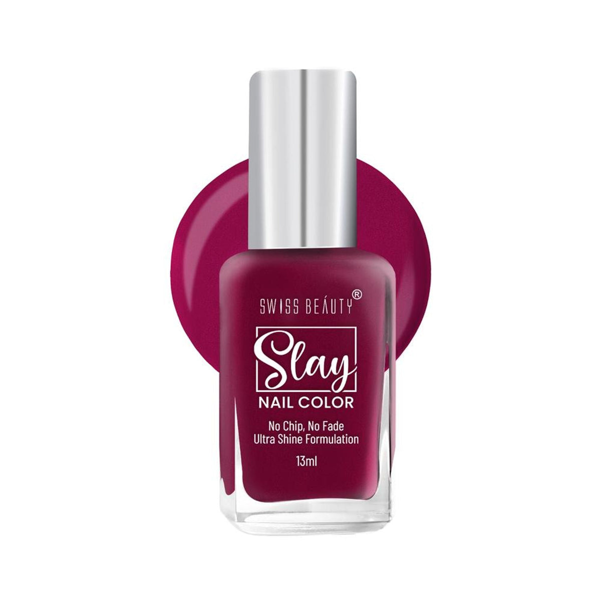 Swiss Beauty Slay Nail Color Ultra Shine Formulation - 18 Crystal Pink | Grocsy