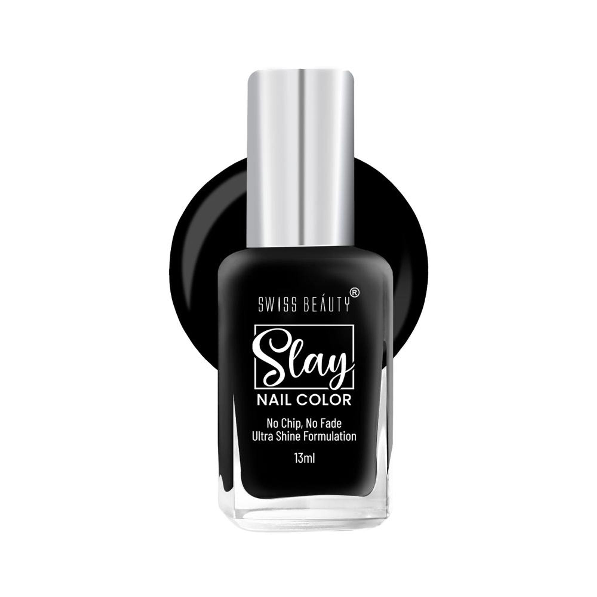 Swiss Beauty Slay Nail Color Ultra Shine Formulation - 22 Mid Night | Grocsy