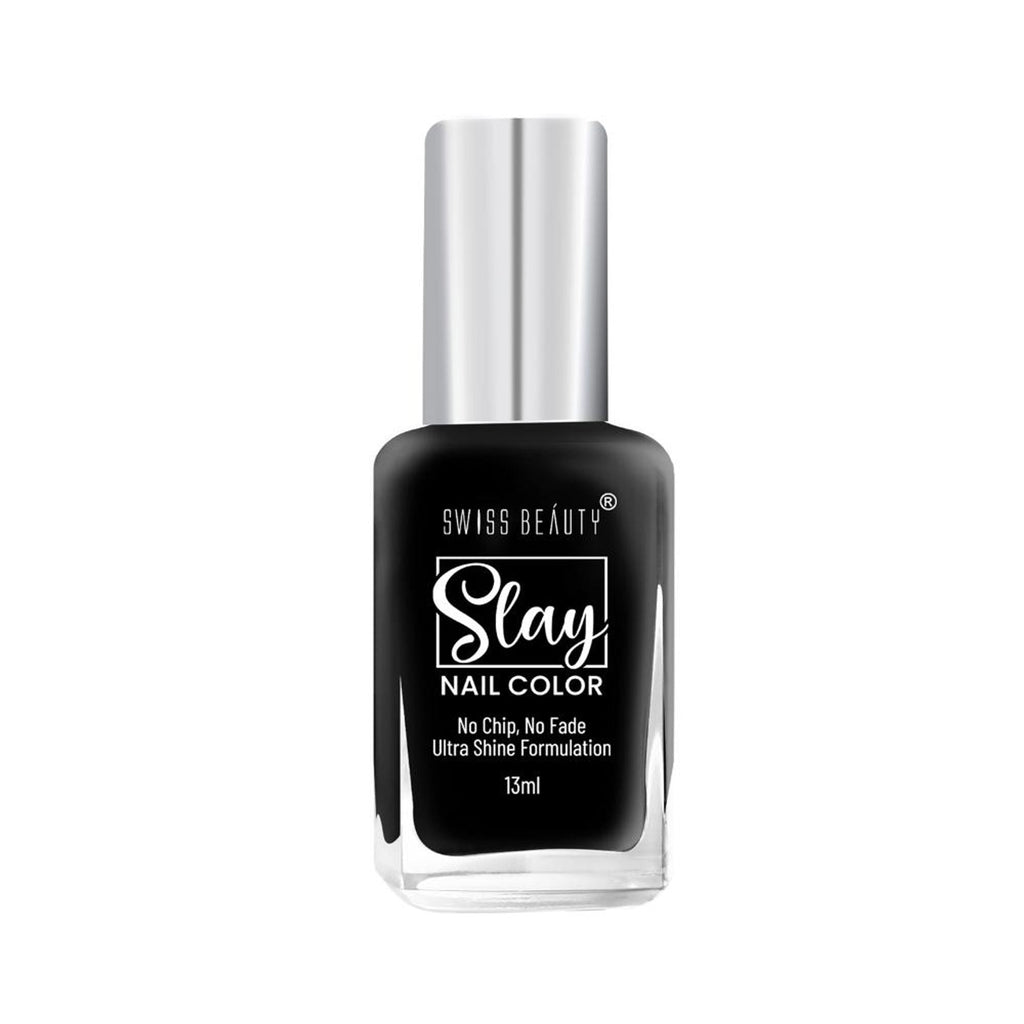 Swiss Beauty Slay Nail Color Ultra Shine Formulation - 22 Mid Night | Grocsy