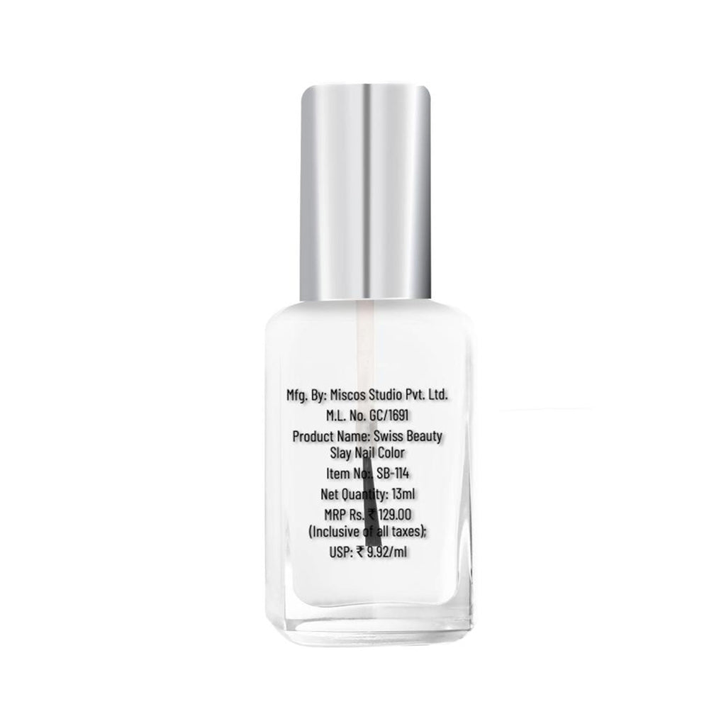 Swiss Beauty Slay Nail Color Ultra Shine Formulation - 24 Top Coat | Grocsy