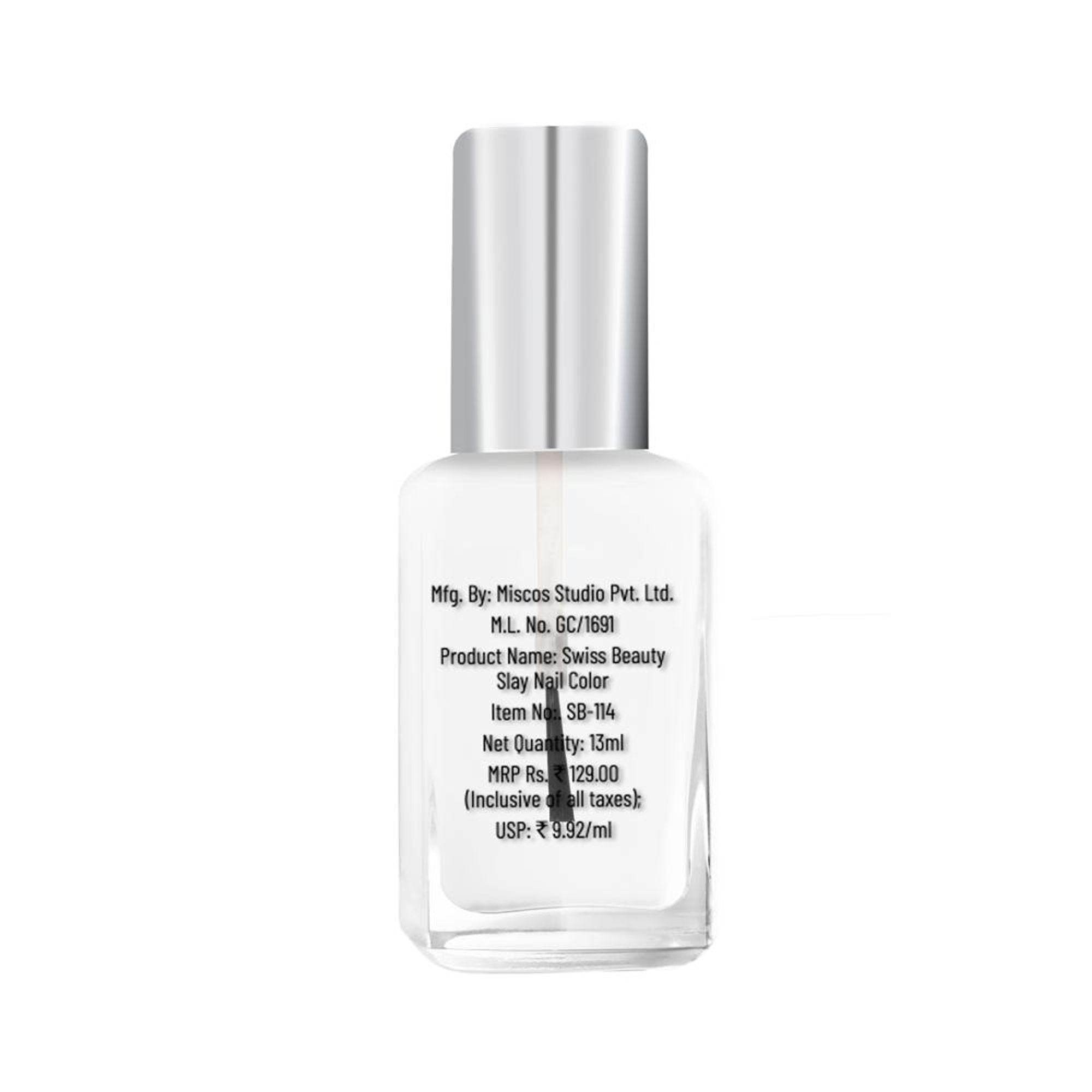 Swiss Beauty Slay Nail Color Ultra Shine Formulation - 24 Top Coat | Grocsy