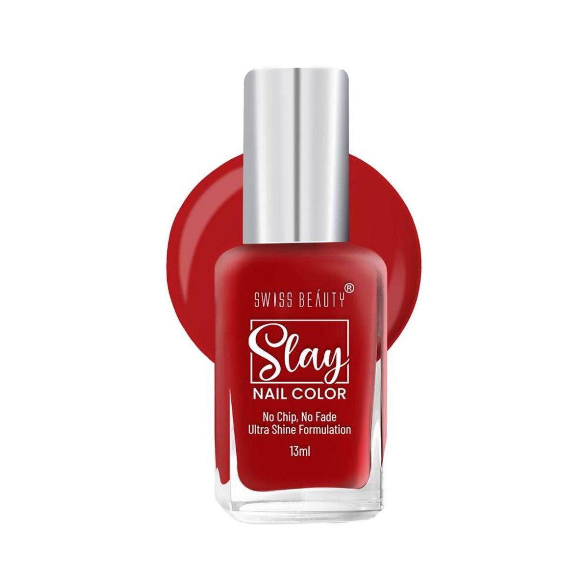 Swiss Beauty Slay Nail Color Ultra Shine Formulation - 27 Silk Red | Grocsy