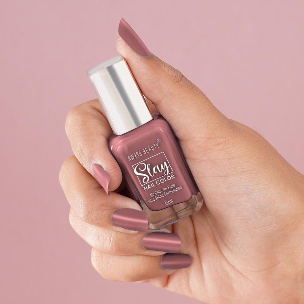 Swiss Beauty Slay Nail Color Ultra Shine Formulation - 37 Gaze Star | Grocsy