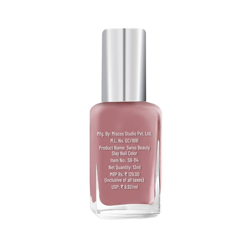Swiss Beauty Slay Nail Color Ultra Shine Formulation - 37 Gaze Star | Grocsy