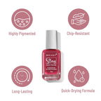Swiss Beauty Slay Nail Color Ultra Shine Formulation - 40 Grape | Grocsy