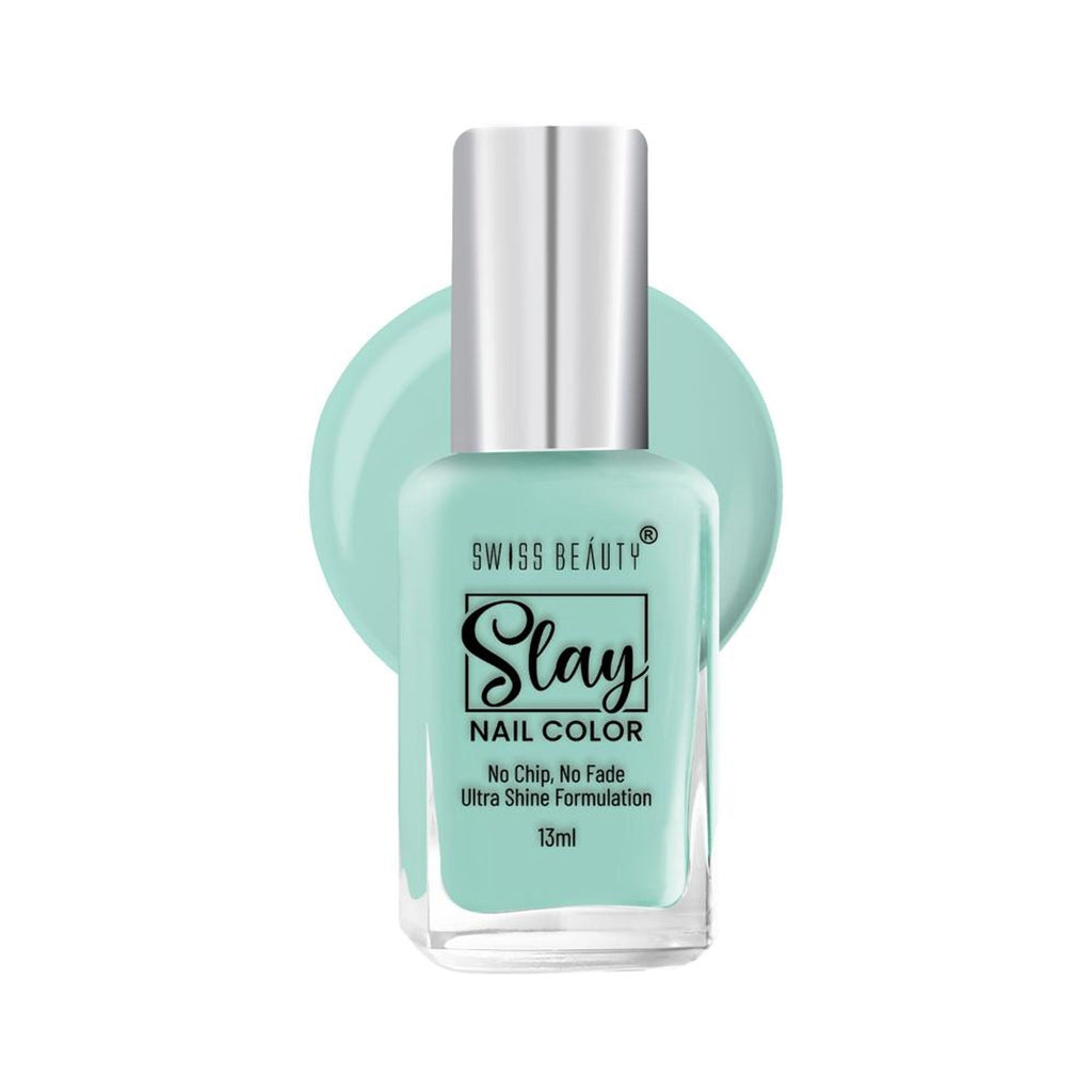 Swiss Beauty Slay Nail Color Ultra Shine Formulation - 43 Tropical Green | Grocsy