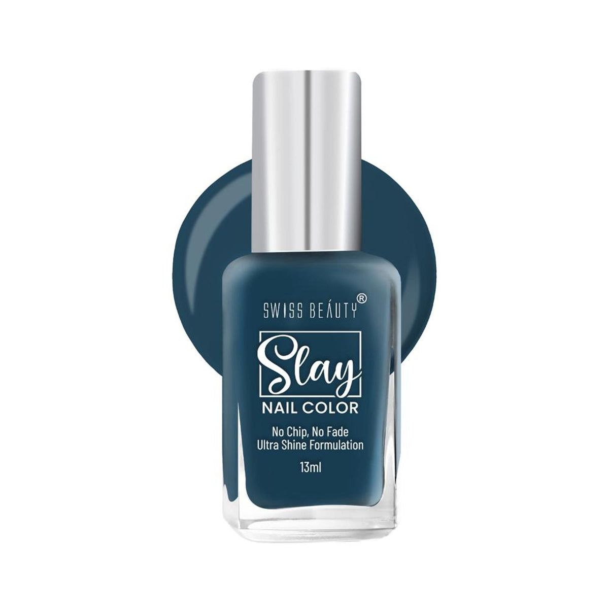 Swiss Beauty Slay Nail Color Ultra Shine Formulation - 45 London Blu | Grocsy