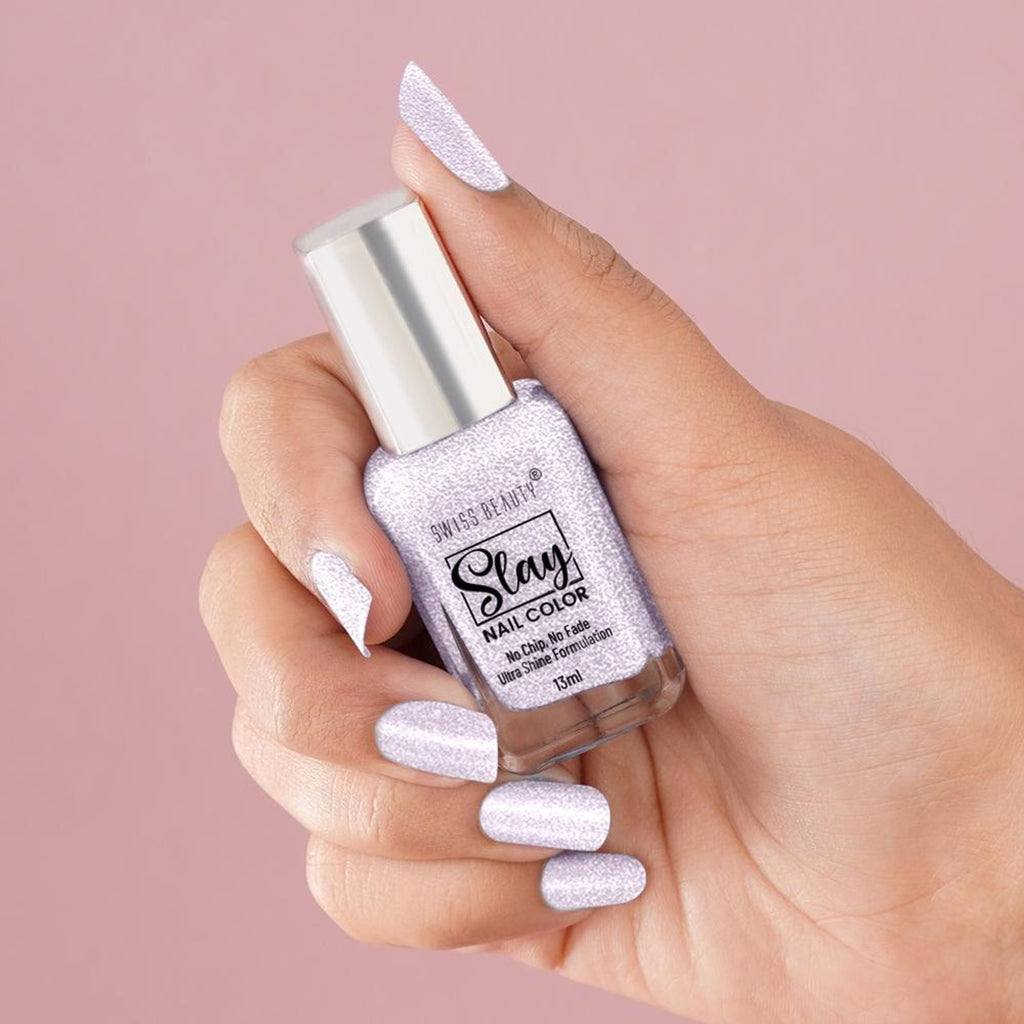 Swiss Beauty Slay Nail Color Ultra Shine Formulation - 48 Drizzle | Grocsy