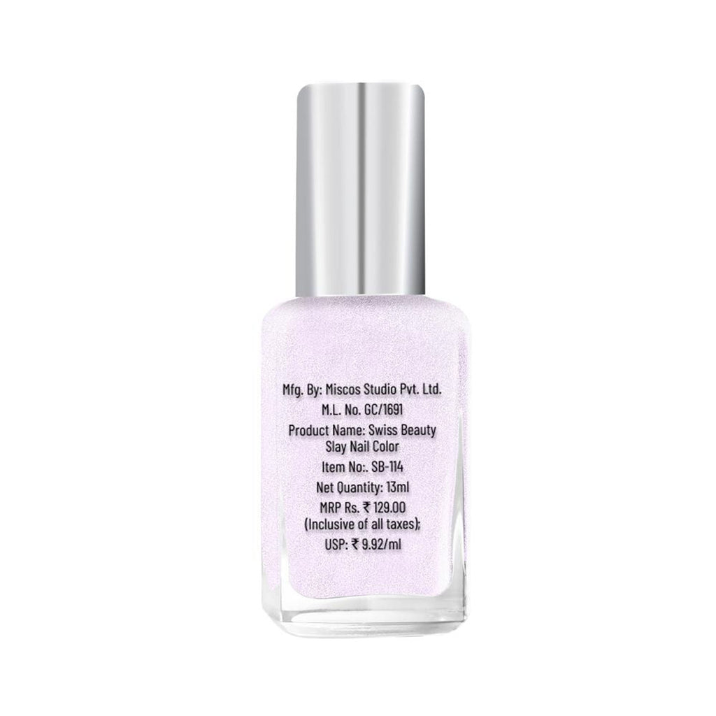 Swiss Beauty Slay Nail Color Ultra Shine Formulation - 48 Drizzle | Grocsy