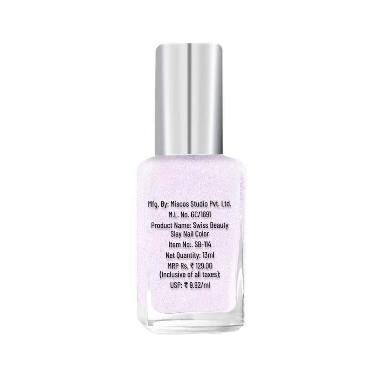 Swiss Beauty Slay Nail Color Ultra Shine Formulation - 48 Drizzle | Grocsy