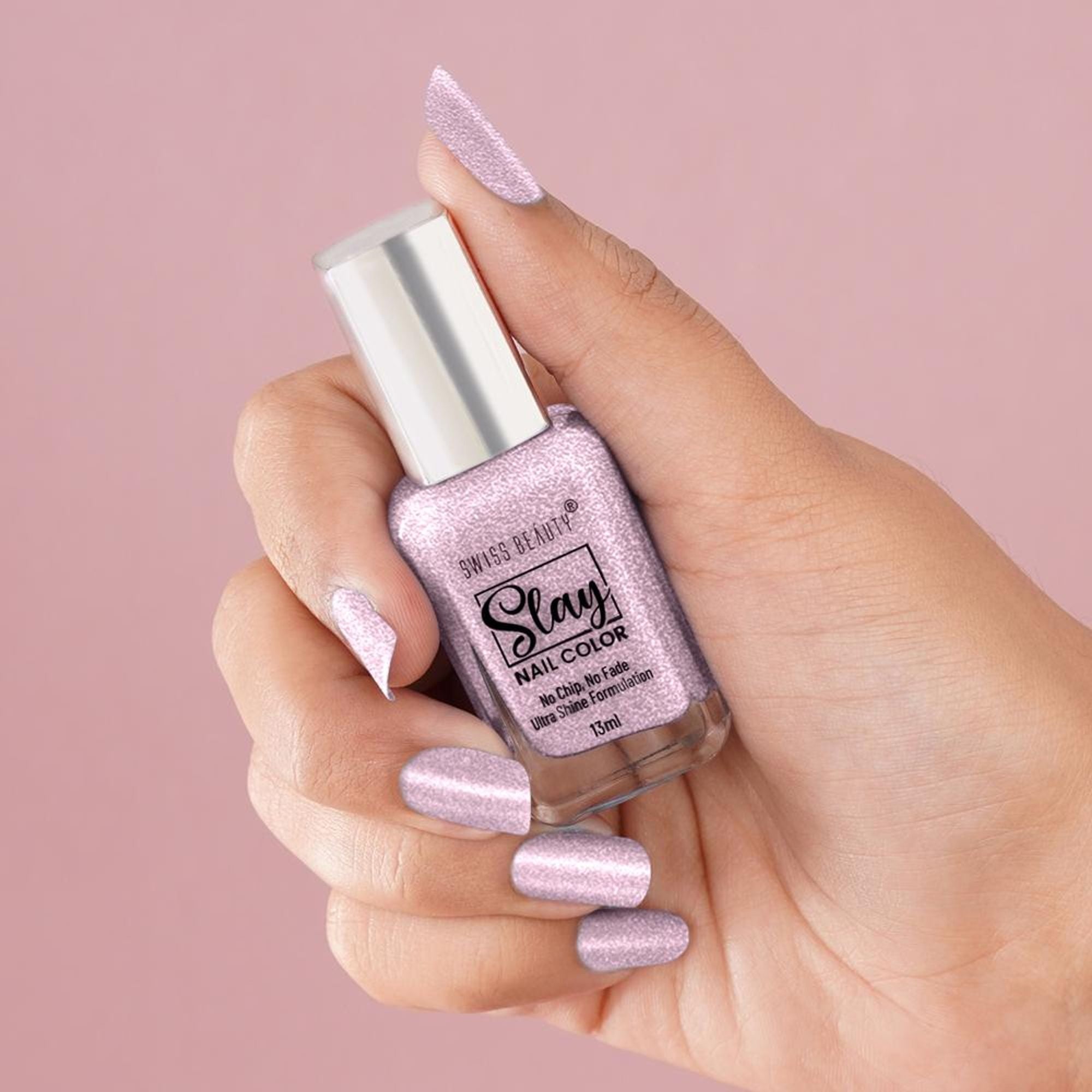 Swiss Beauty Slay Nail Color Ultra Shine Formulation - 49 Sheer Elegance | Grocsy