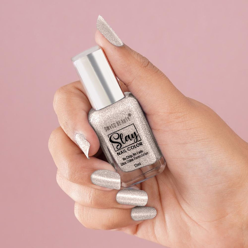 Swiss Beauty Slay Nail Color Ultra Shine Formulation - 52 Gold Star | Grocsy