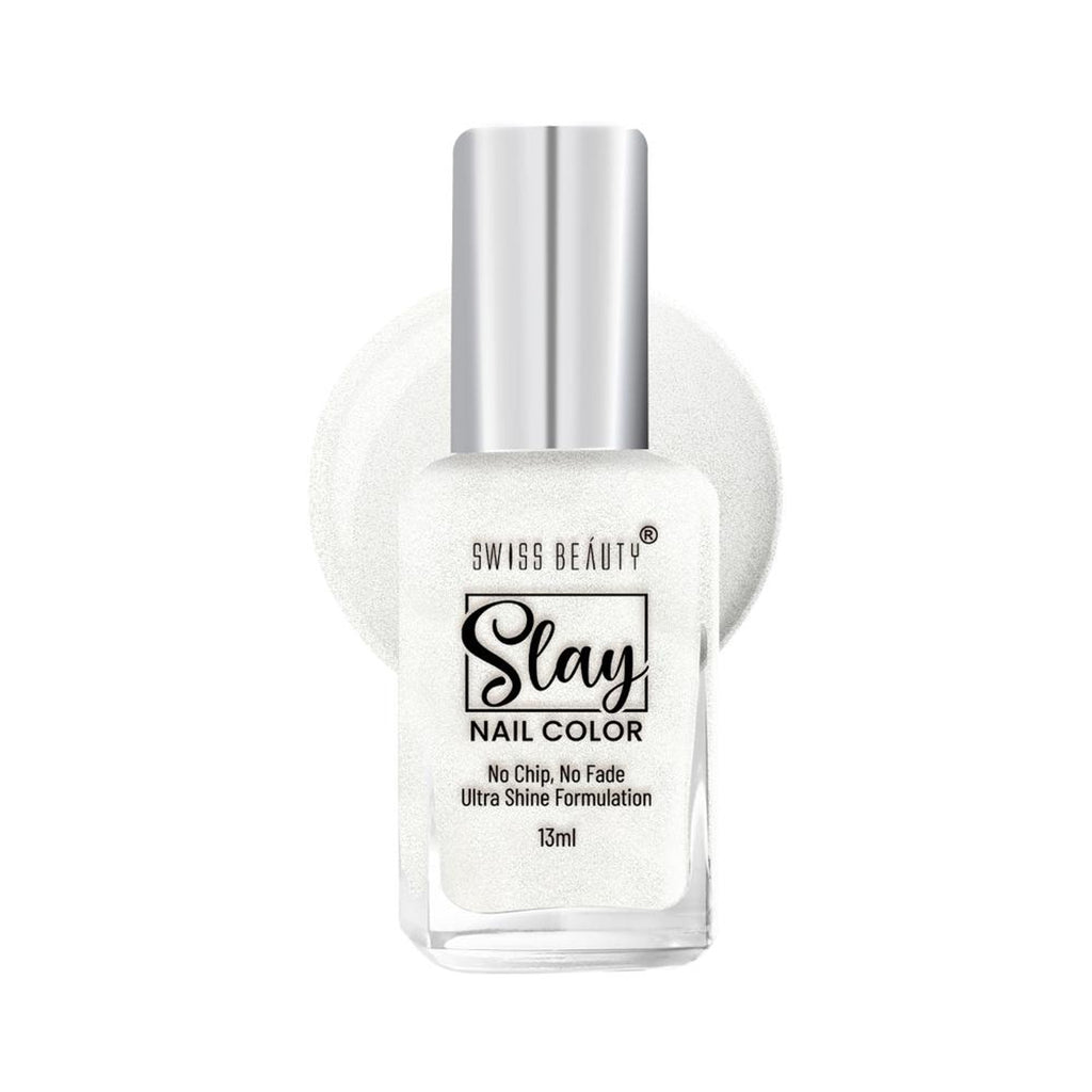 Swiss Beauty Slay Nail Color Ultra Shine Formulation - 54 Pearl | Grocsy