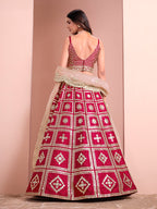 Monjolika Fashion Rani Embroidered Art Silk Trendy A Line Lehenga Choli | Grocsy
