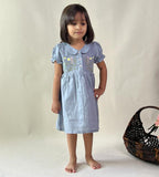 ArthLife Grey Flower Embroidered Dress | Grocsy
