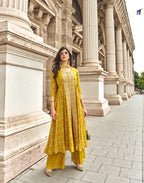 Anaita Yellow Chinon Sequence Embroidered Readymade Salwar Suit | Grocsy