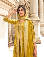 Anaita Yellow Chinon Sequence Embroidered Readymade Salwar Suit | Grocsy