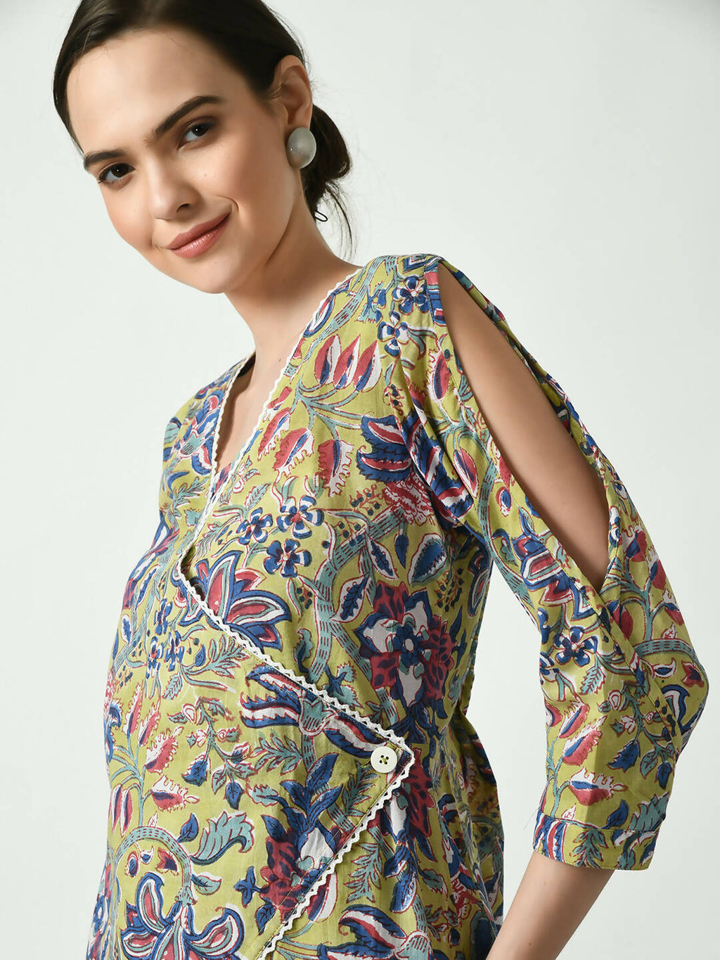 Myshka Women's Multi Floral Printed A-Line Dress | Grocsy