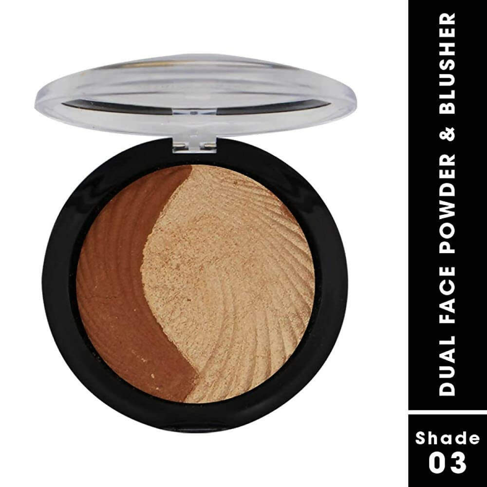 Fashion Colour Dual Face Powder and Blusher-Shade 03 (Dusky Shade) | Grocsy