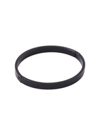 NVR Men's Black Metal Interlock Kada Bracelet | Grocsy
