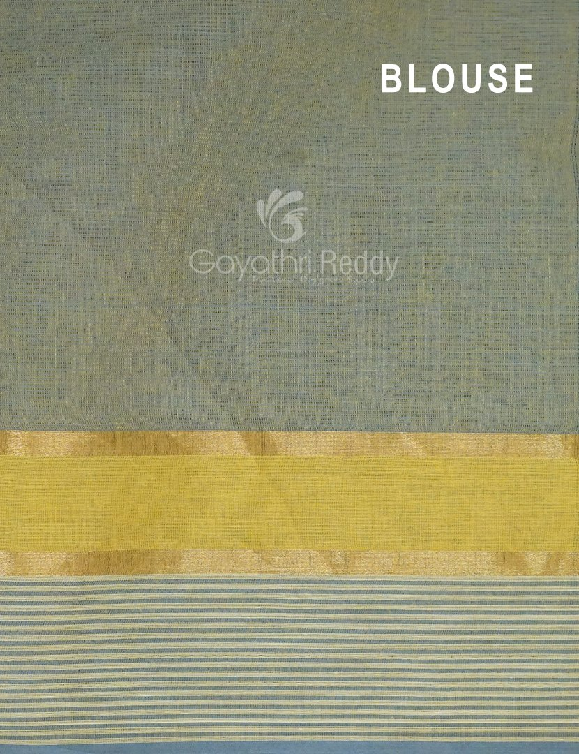 Dual Shades of Cloud Blue Pure Mangalgiri Cotton By Gayathri Reddy Designer Studio | Grocsy