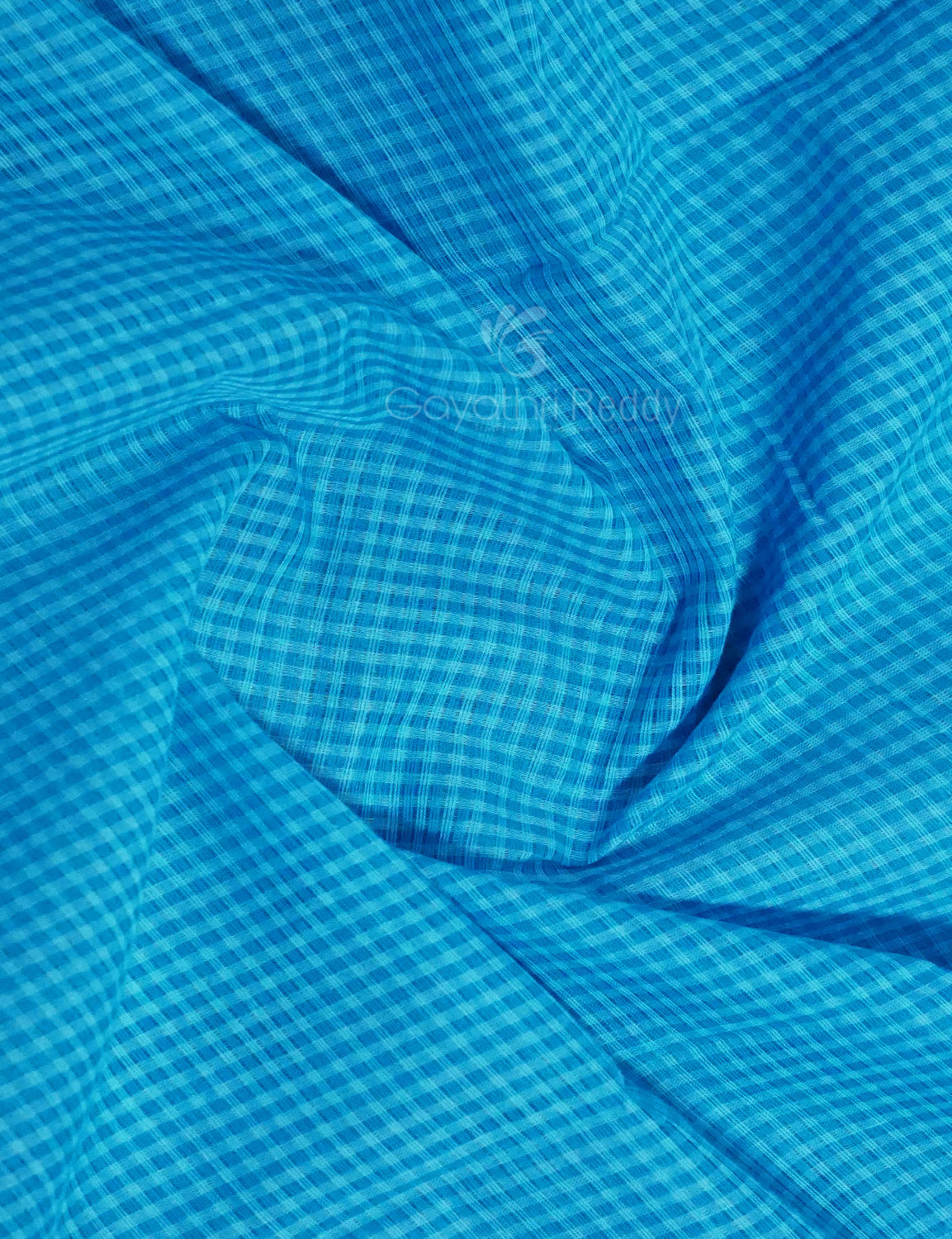 Dual Shade of Sky Blue And Violet Pure Mangalgiri Cotton By Gayathri Reddy Designer Studio | Grocsy